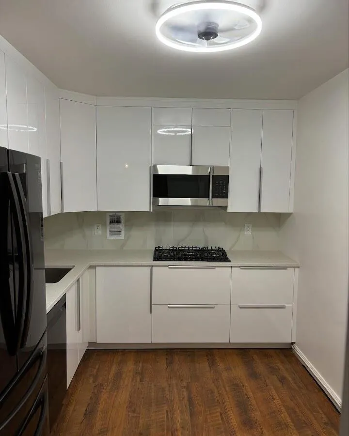 Renovated kitchen with quartz countertops in Richton Park